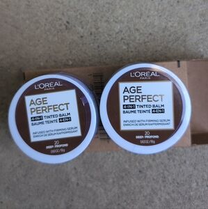 L'Oreal Age Perfect 4 In 1 Tinted Balm in 20 Profound Deep Brown 2pk